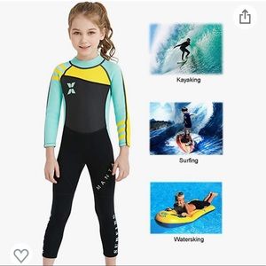 Kids 2.5mm Wetsuit Long Sleeve One Piece UV Protection Thermal Swimsuit